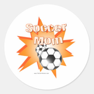 Soccer Mum Classic Round Sticker