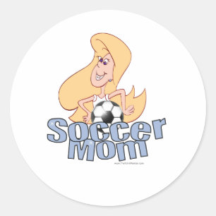 Soccer Mum Classic Round Sticker