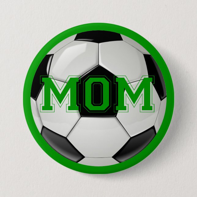 Soccer Mum Custom Colours 7.5 Cm Round Badge (Front)