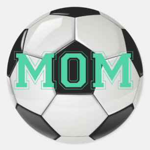 Soccer Mum Custom Colours Classic Round Sticker