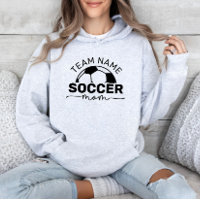 Soccer Mum Custom Team Ash Grey Hoodie
