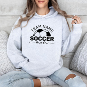 Soccer Mum Custom Team Ash Grey Hoodie