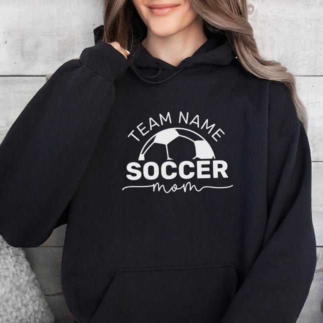 Soccer Mum Custom Team Name Black Hoodie (Creator Uploaded)