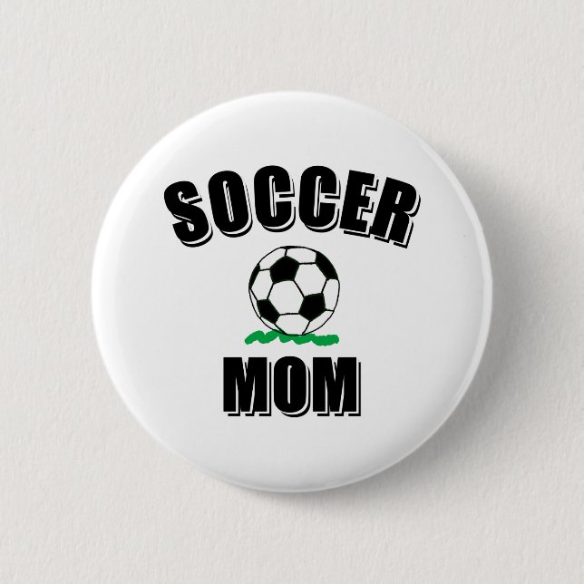 Soccer Mum Drawing And Text 6 Cm Round Badge (Front)