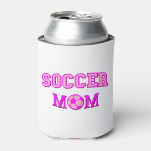 Soccer Mum Drawing And Text All Pink Can Cooler
