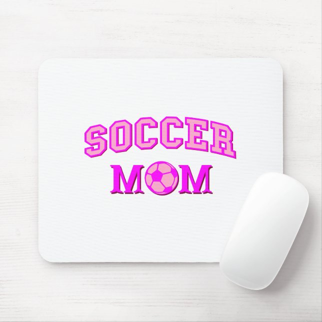 Soccer Mum Drawing And Text All Pink Mouse Mat (With Mouse)