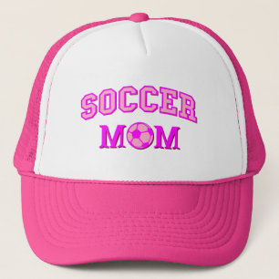 Soccer Mum Drawing And Text All Pink Trucker Hat
