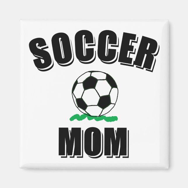 Soccer Mum Drawing And Text Magnet (Front)