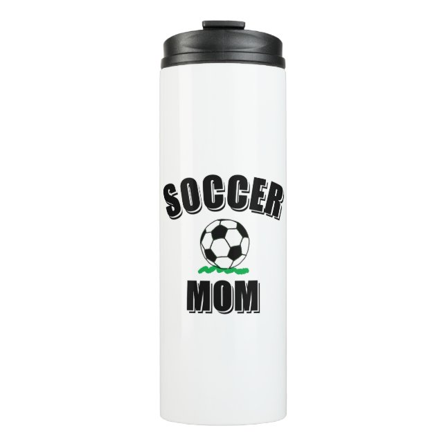 Soccer Mum Drawing And Text Thermal Tumbler (Front)