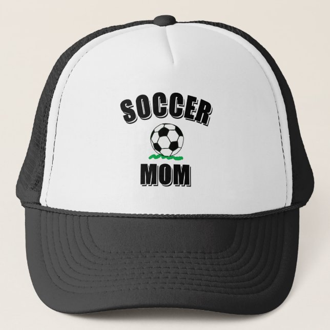 Soccer Mum Drawing And Text Trucker Hat (Front)