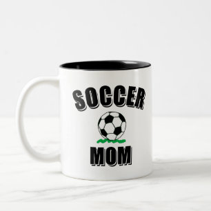 Soccer Mum Drawing And Text Two-Tone Coffee Mug