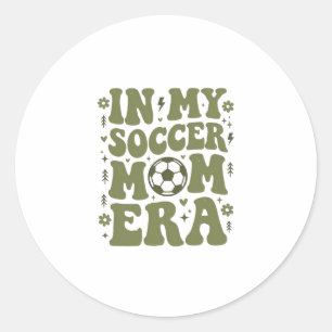 Soccer Mum Era Vintage Sports Mum Shirt Design_1 Classic Round Sticker