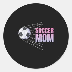 Soccer Mum Football Sport Footballer Soccer Player Classic Round Sticker