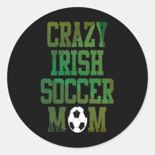 Soccer Mum Funny T Shirt Womens Novelty Shirt Tee Classic Round Sticker