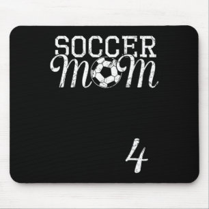 Soccer Mum Jersey Number 4 Favourite Player #4 Tea Mouse Mat
