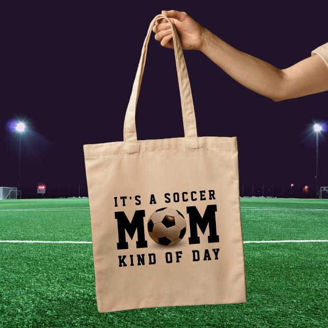 Soccer Mum Kind of Day Black Tote Bag (Soccer Mom Kind of Day Black Tote Bag
)