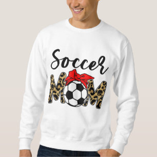 Soccer Mum Leopard Funny Soccer Ball Bandanna Moth Sweatshirt