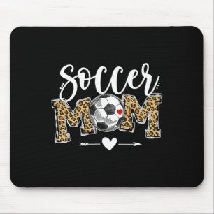 Soccer Mum Leopard Funny Soccer Mum Shirt Mother's Mouse Mat