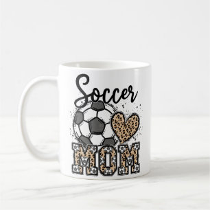 Soccer Mum Leopard Print Soccer Mama Mother's Day Coffee Mug