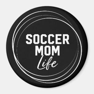 Soccer Mum Life Magnet - Black