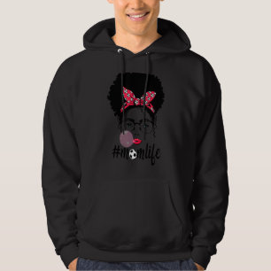 Soccer Mum Life Messy Bun Hair Mother's Day Hoodie