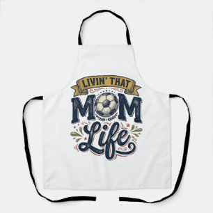Soccer Mum Life Vintage Engraving Shirt Design_1 Apron