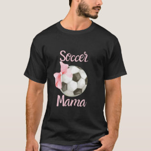 Soccer Mum Mama Pink Bow Coquette Preppy Aesthetic T-Shirt