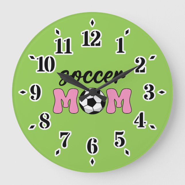 Soccer Mum Mother's Day Large Clock (Front)