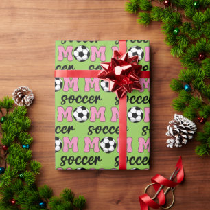 Soccer Mum Mother's Day Pattern Wrapping Paper