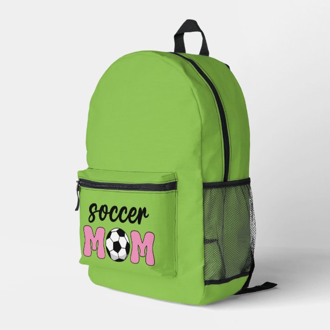 Soccer Mum Mother's Day Printed Backpack (Back Corner Right)