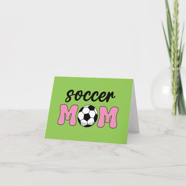 Soccer Mum Mother's Day Thank You Card (Front)