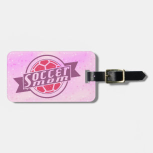 Soccer Mum Purple & Pink Luggage Tag