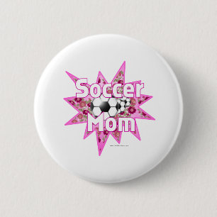 Soccer Mum Roses 6 Cm Round Badge