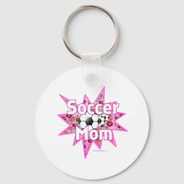 Soccer Mum Roses Key Ring (Front)