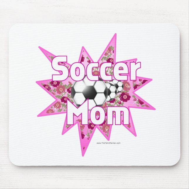Soccer Mum Roses Mouse Mat (Front)