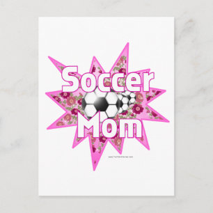 Soccer Mum Roses Postcard