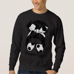 Soccer Mum Soccer Ball Glasses Bow Mum Life Sweatshirt