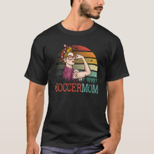Soccer Mum Soccer Ball Womens Retro Vintage 8 T-Shirt