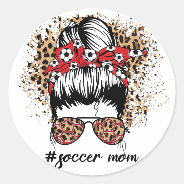 Soccer Mum │Soccer │Sports Classic Round Sticker (Front)