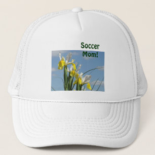 Soccer Mum! sports hats Iris Flowers Blue Sky