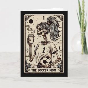 Soccer Mum Tarot Card, Vintage Halloween Soccer Ma Card