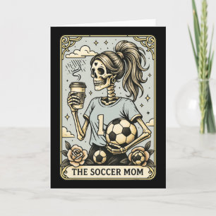Soccer Mum Tarot Card, Vintage Halloween Soccer Ma Card