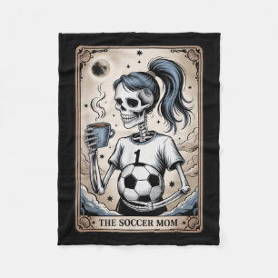 Soccer Mum Tarot Card, Vintage Halloween Soccer Ma Fleece Blanket