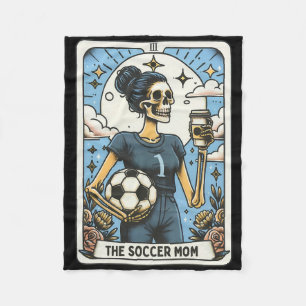 Soccer Mum Tarot Card Vintage Halloween Soccer Mam Fleece Blanket
