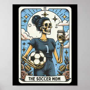 Soccer Mum Tarot Card Vintage Halloween Soccer Mam Poster