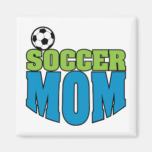 soccer mum text graphic magnet