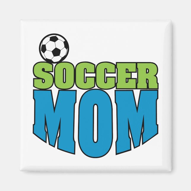 soccer mum text graphic magnet (Front)