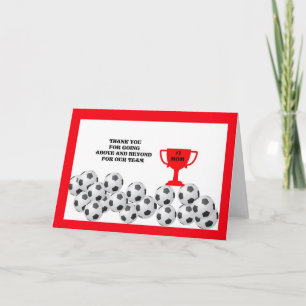 Soccer Mum Thank You Card