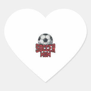Soccer Mum Vintage Distressed Sports Shirt Design_ Heart Sticker