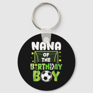 Soccer Nana Birthday Boy Party Soccer Family Match Key Ring